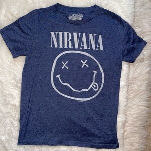 Old navy collectabilitees Nirvana t shirt S small 2016 blue graphic tee shirt